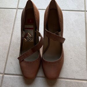 Franco Sarto Tan Mary Jane Heels